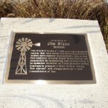 Memorial plaque dedicated to the late Jim Olson