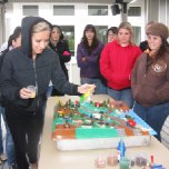 The Enviroscape teaches about water pollution.