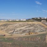 San Joaquin Reservoir during construction.