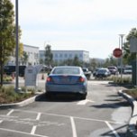 The bill payment drop box was moved to a new one-way, drive-through area.