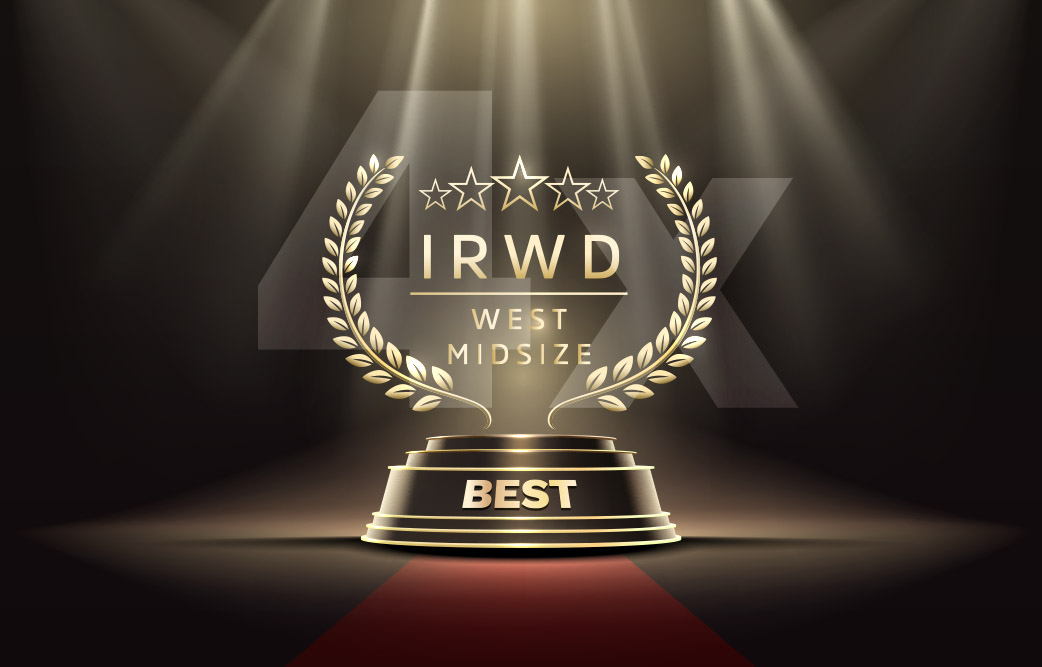 4 years in a row: Customers rank IRWD No. 1