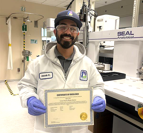 Independent agency recognizes IRWD lab for superior testing   