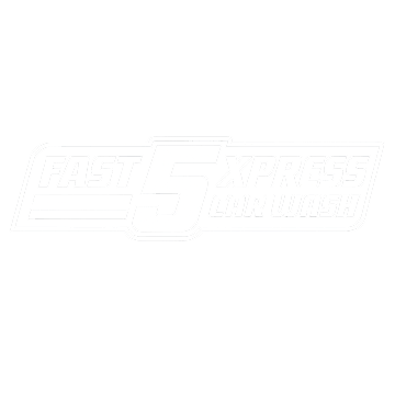 FAST 5 EXPRESS Car Wash logo with a bold 5 and speed lines