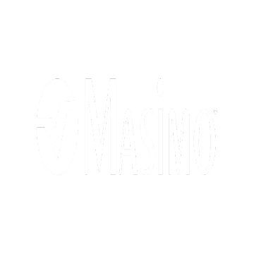 Masimo wordmark logo on a green background