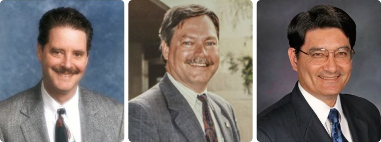 Keith Lewinger, Ron Young, and Tom Holliman (l-r) were instrumental in establishing purple pipe as the national standard for recycled water. They did this while working at IRWD.