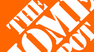 The Home Depot logo on an orange background.