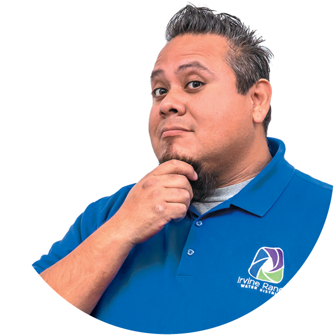IRWD Water Efficiency expert Juan Garcia on a transparent background