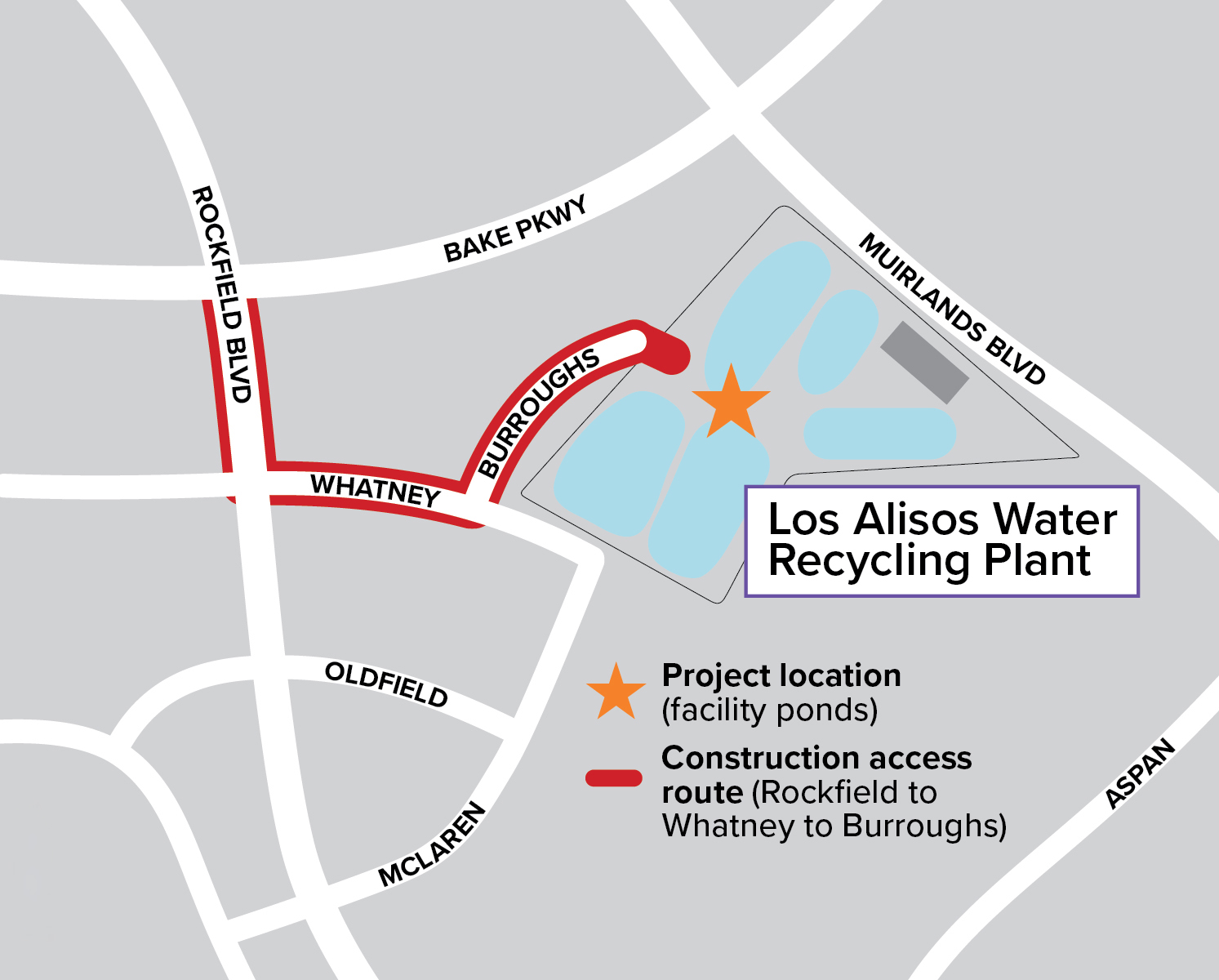 LAWRP Ponds Biosolids Removal Project location