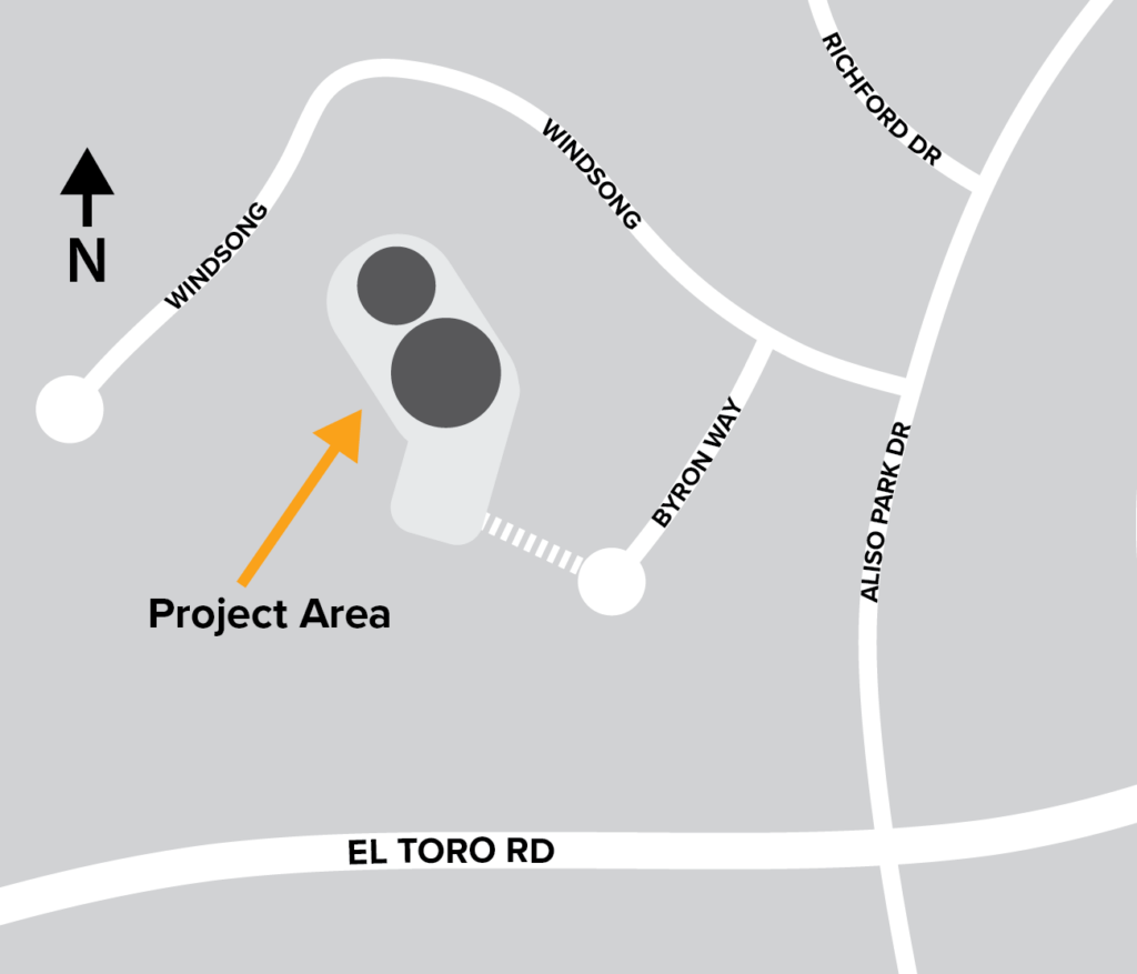 Lake Forest Tank Rehabilitation Project location