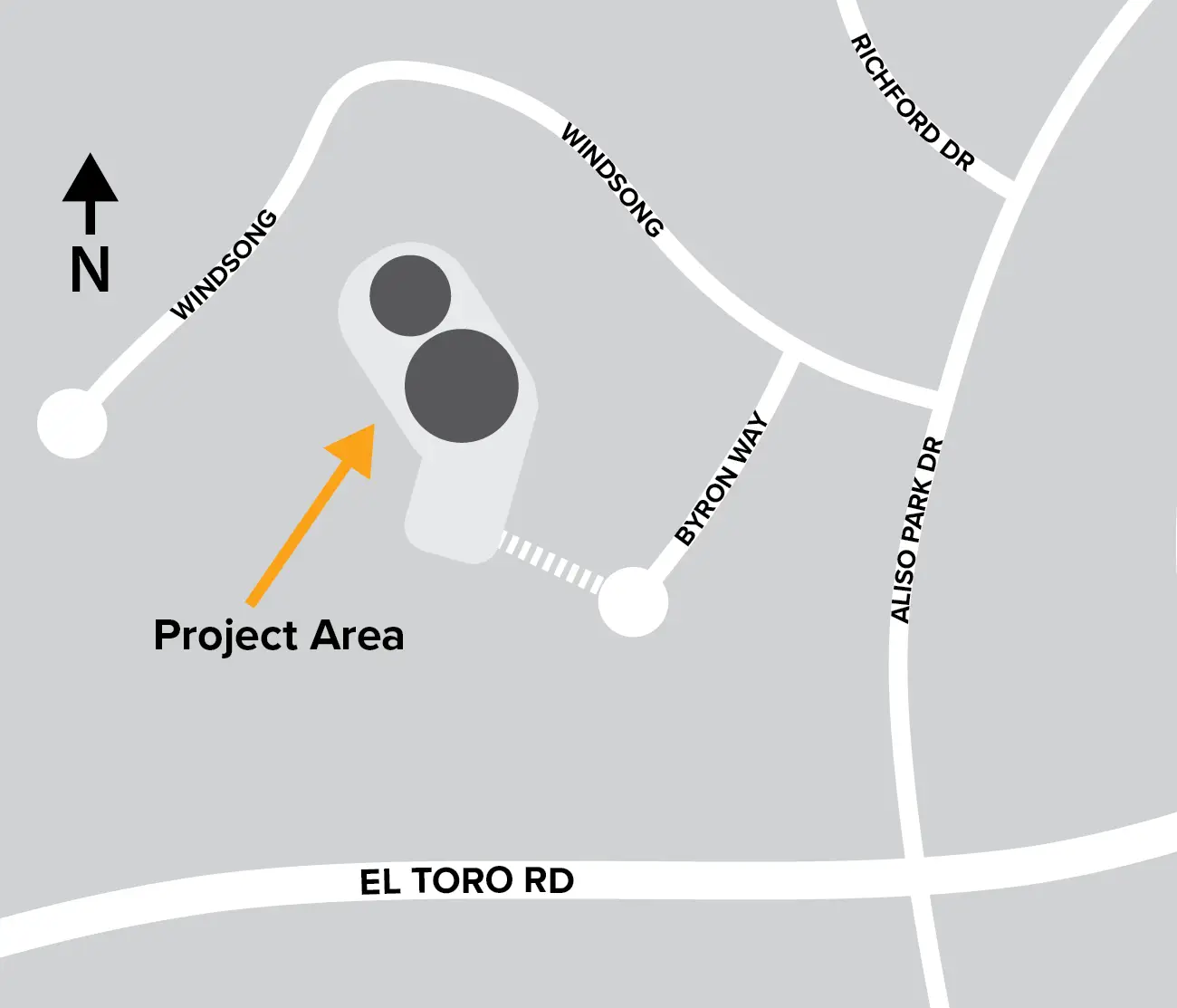 Lake Forest Tank Rehabilitation Project location